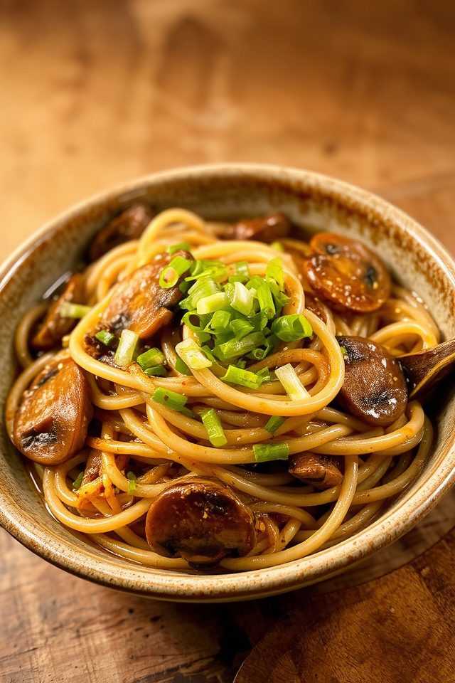 japanese mushroom noodle dish