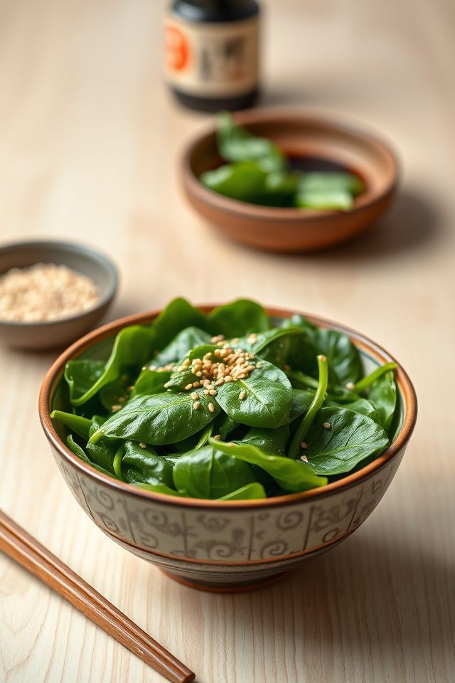 japanese spinach sesame salad