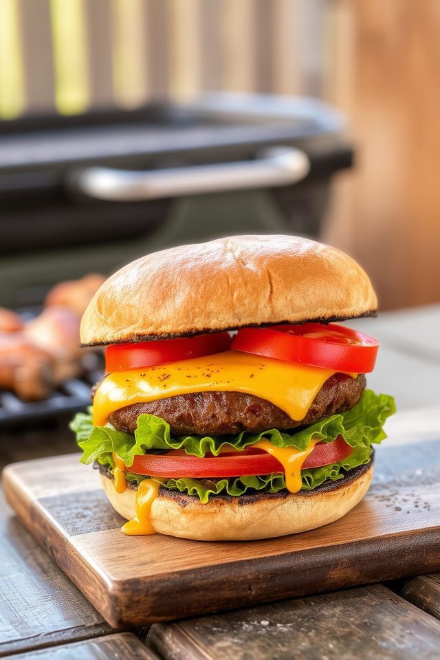 juicy beef cheese burgers