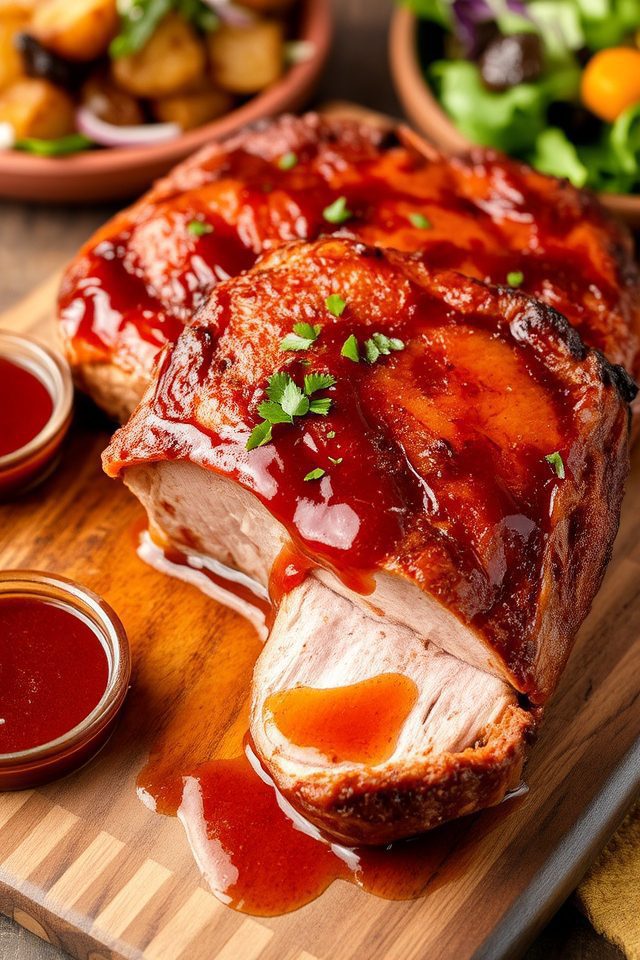 juicy caramelized pork chops