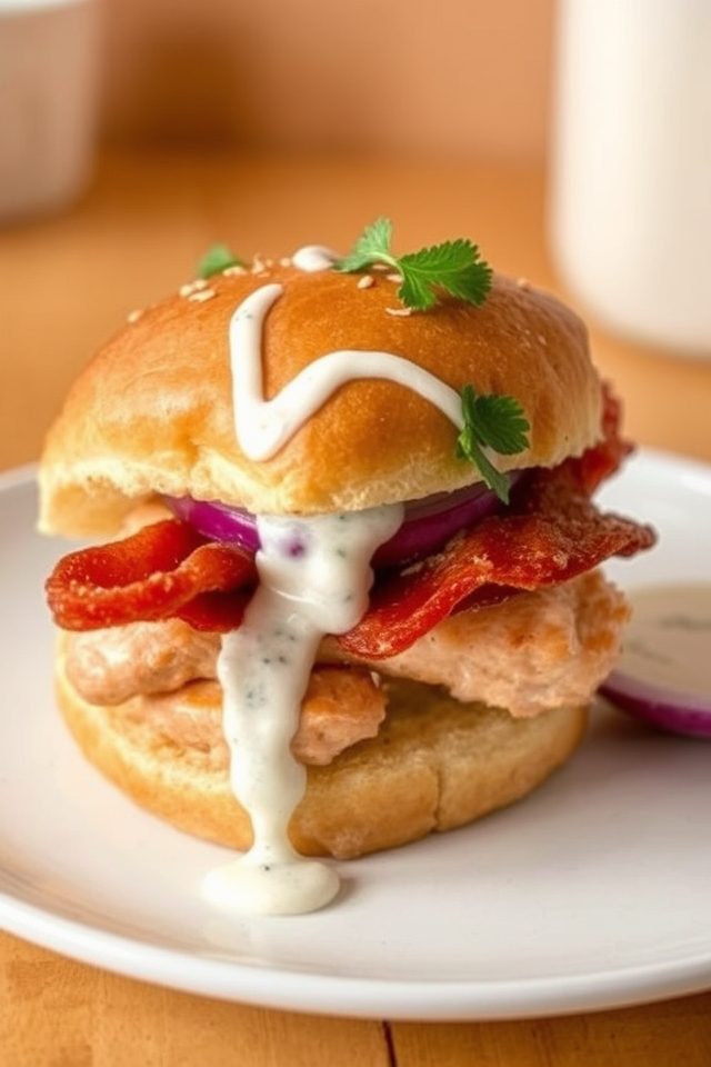 juicy chicken bacon sliders