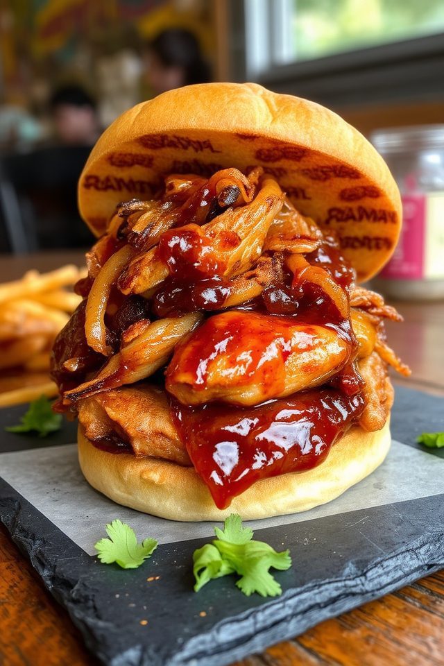 juicy chicken bbq sandwich