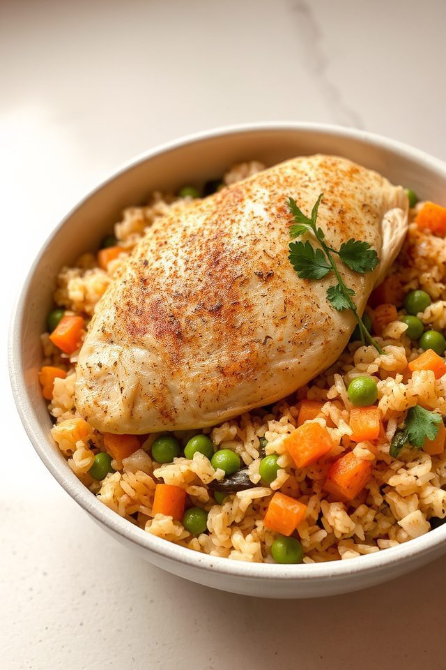 juicy chicken rice bowl