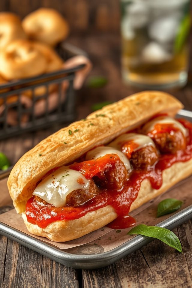juicy italian meatballs subs