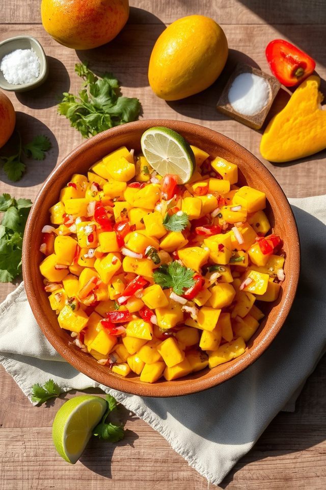 juicy mango salsa salad