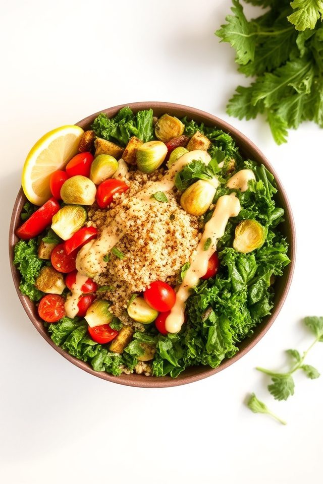 kale and quinoa bowl