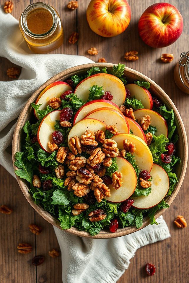 kale apple seasonal salad