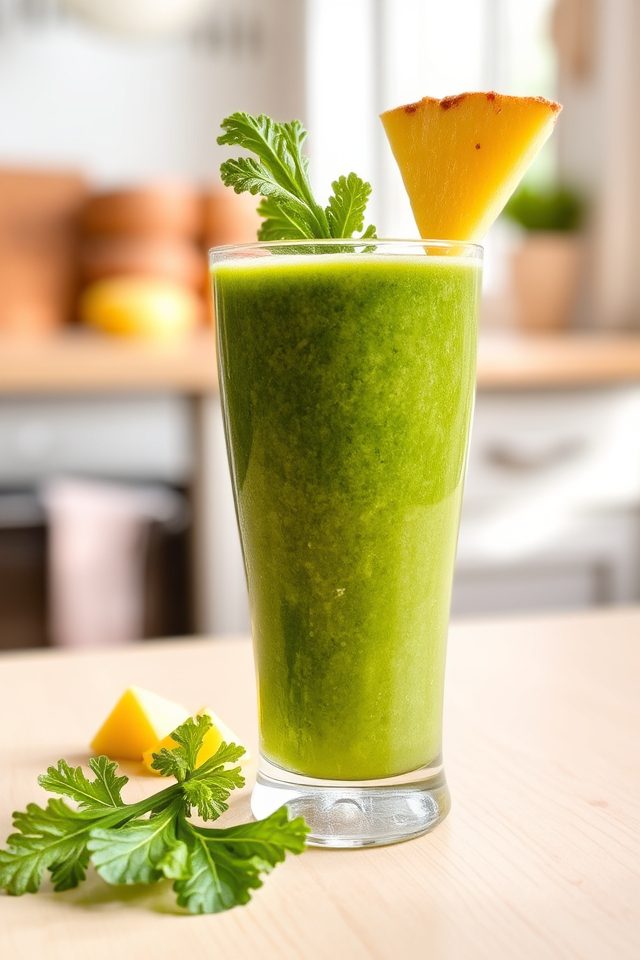 kale pineapple green smoothie