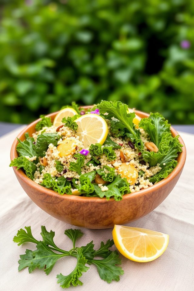 kale quinoa lemon salad