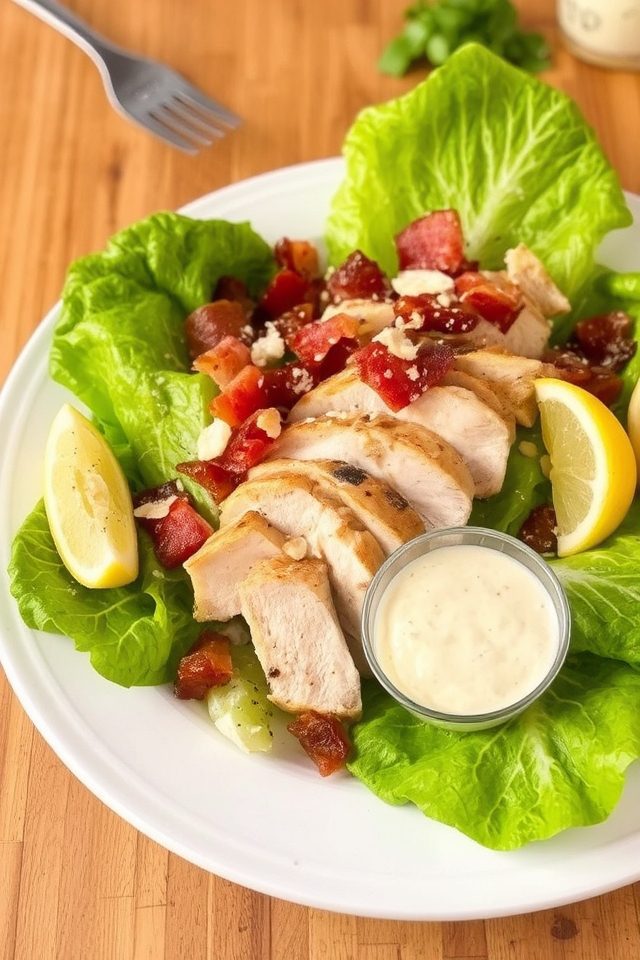keto chicken caesar salad