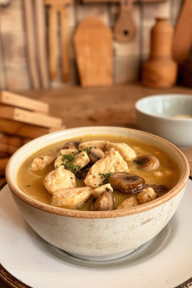 keto chicken mushroom soup