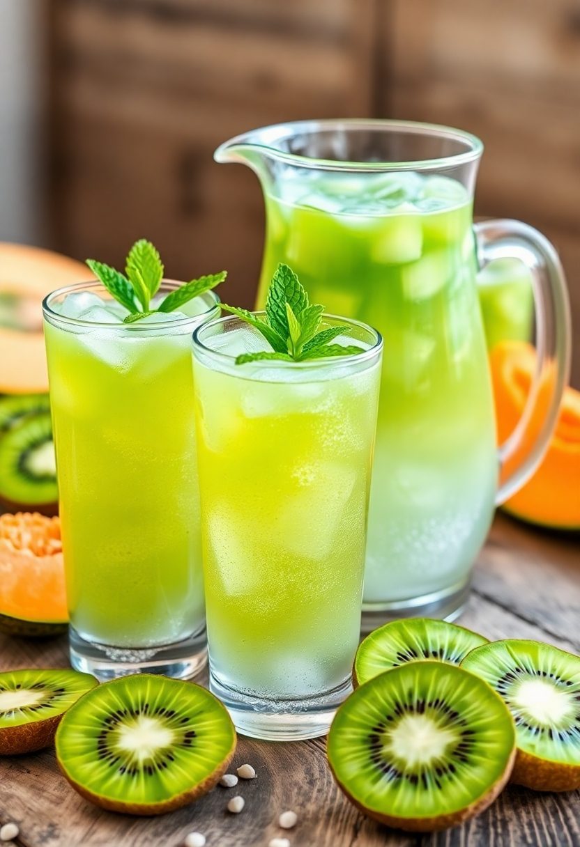 kiwi melon refreshing drink