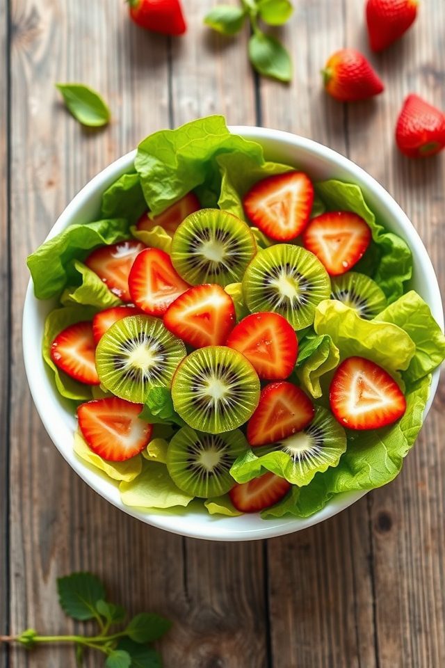 kiwi strawberry romaine salad