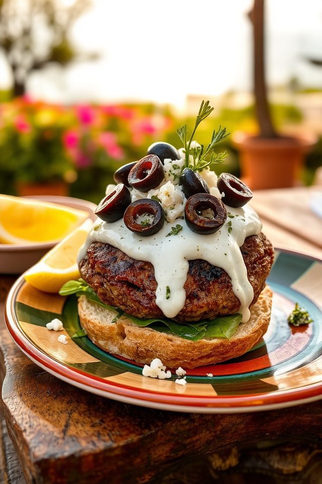 lamb burgers with tzatziki
