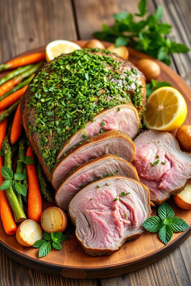 lamb dish with mint