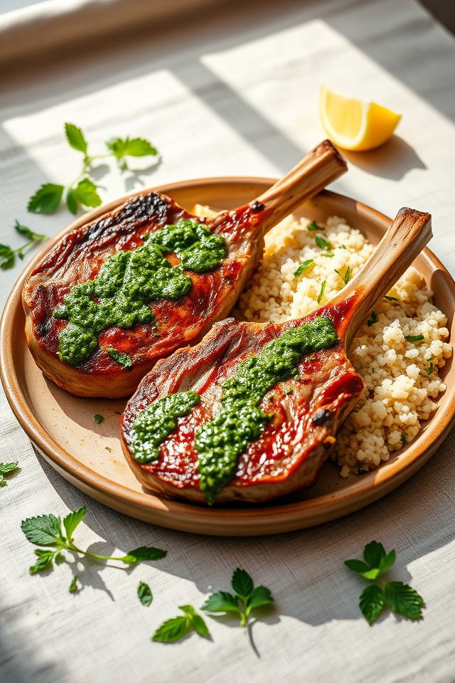 lamb mint pesto couscous