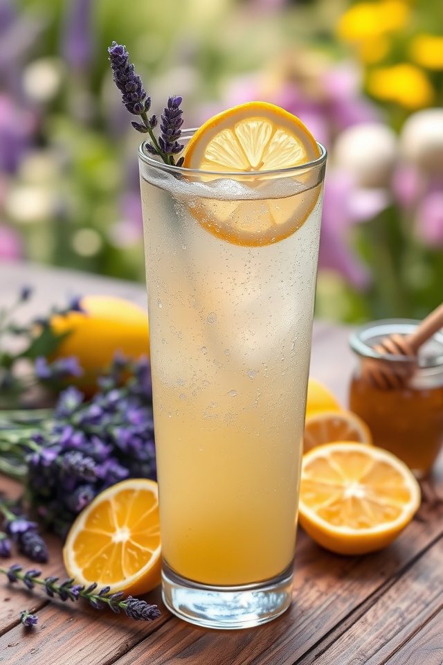 lavender citrus sparkling drink