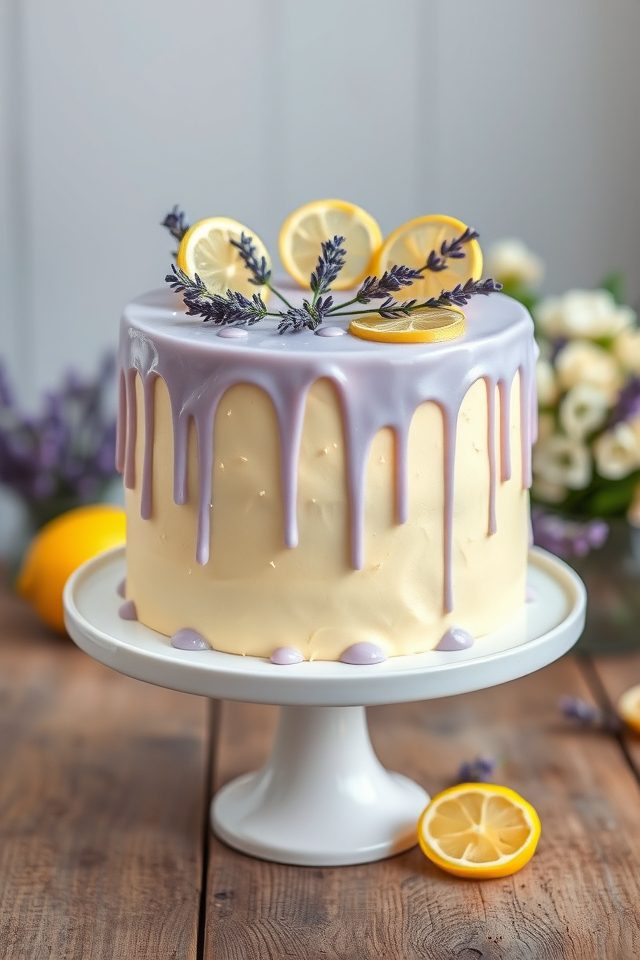 lavender infused lemon cake