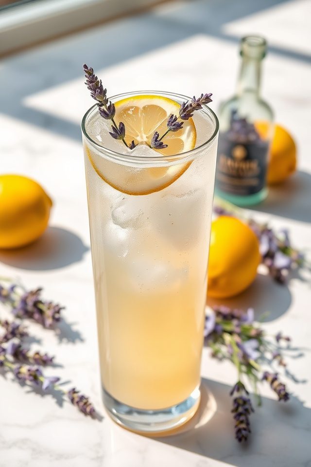 lavender infused lemon cocktail