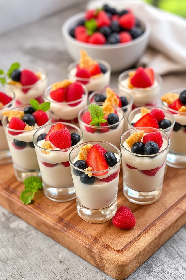 layered mini dessert parfaits