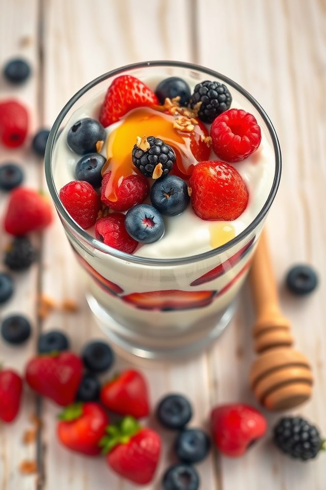 layered yogurt berry dessert