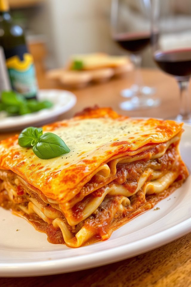 layers of italian pasta