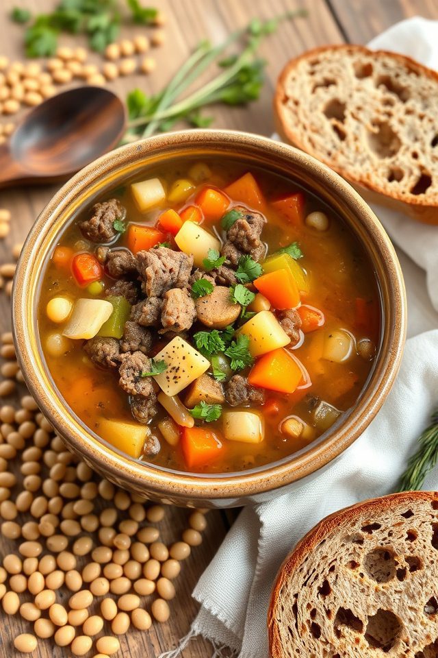 lean beef lentil soup