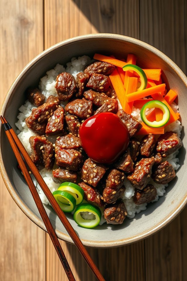 lean korean beef bowls