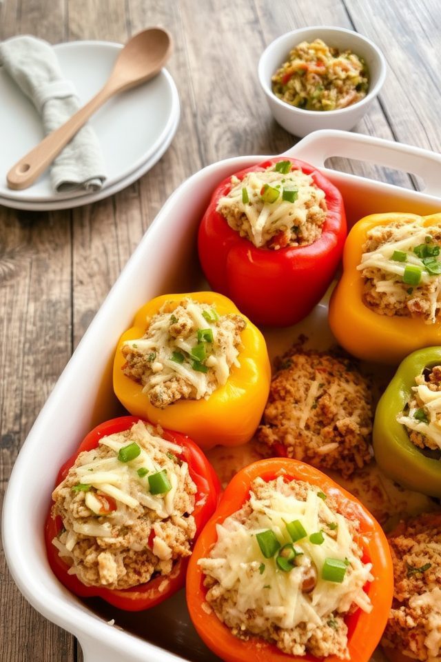 lean turkey stuffed peppers