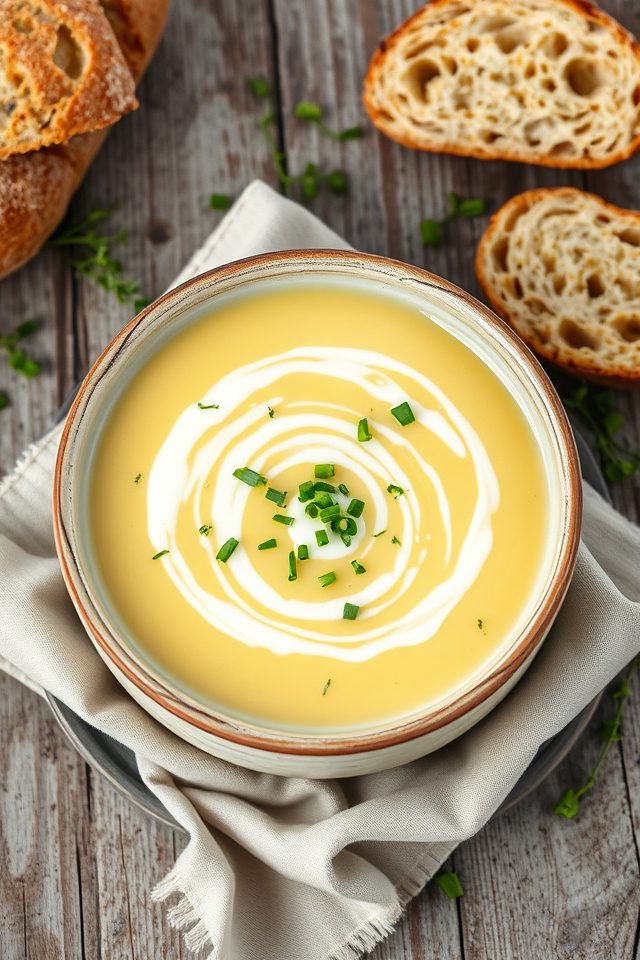 leek potato creamy soup