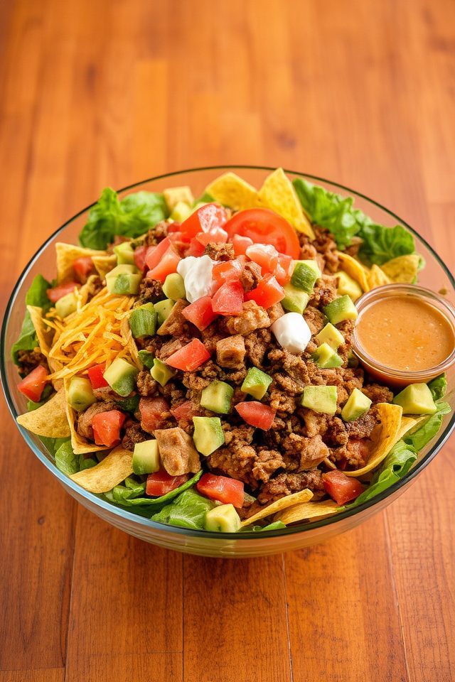 leftover taco meat salad
