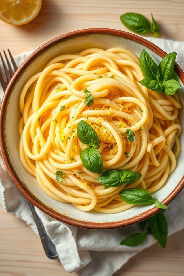 lemon basil creamy pasta