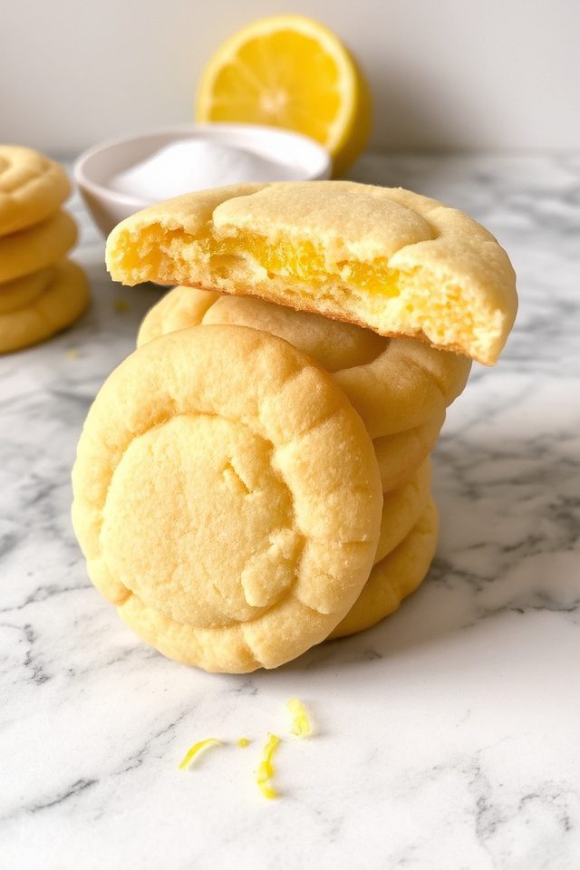 lemon cookies are crunchy