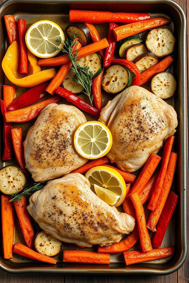 lemon garlic chicken bake