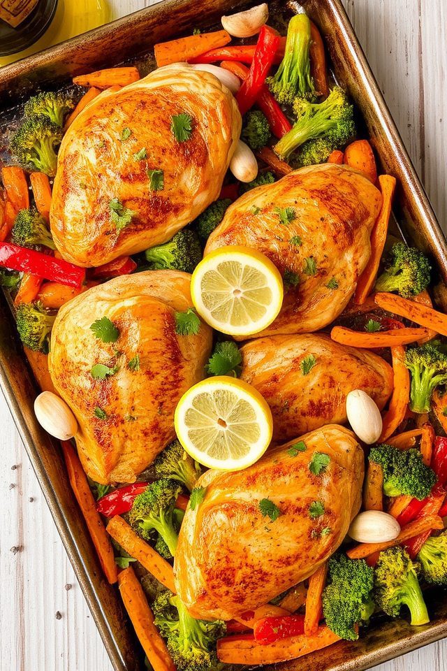 lemon garlic chicken vegetables