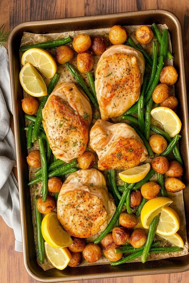 lemon garlic chicken veggies