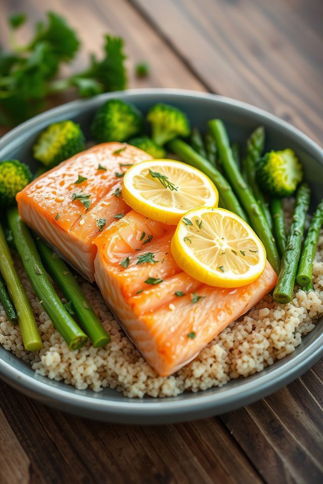 lemon garlic slow salmon