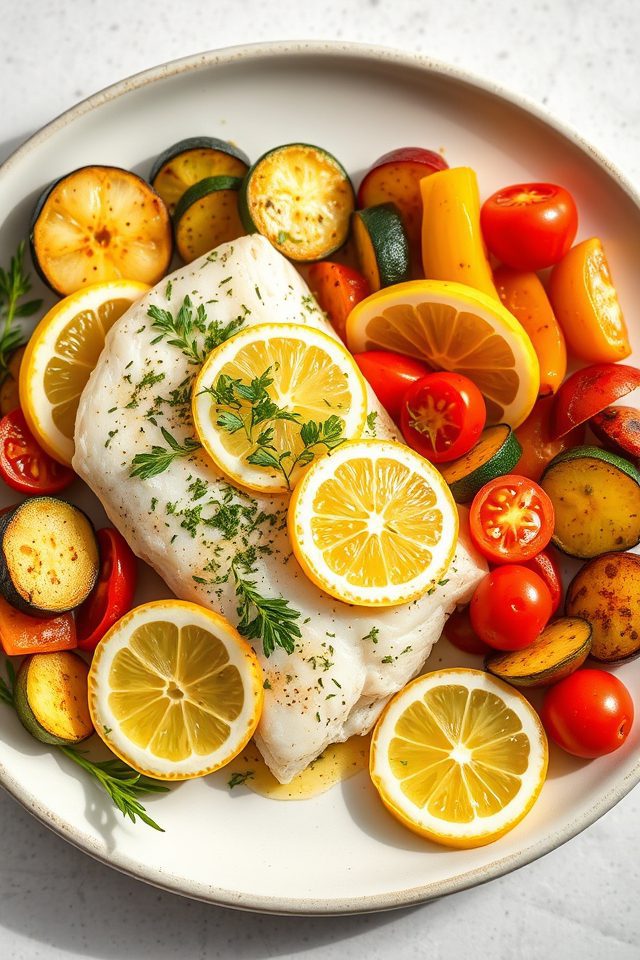 lemon herb baked cod