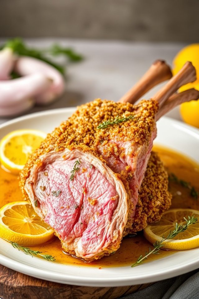 lemon herb crusted lamb