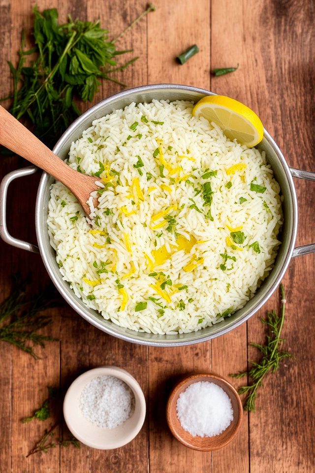 lemon herb rice simplicity