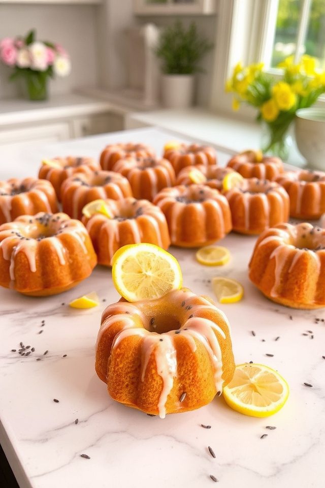 lemon poppyseed mini cakes