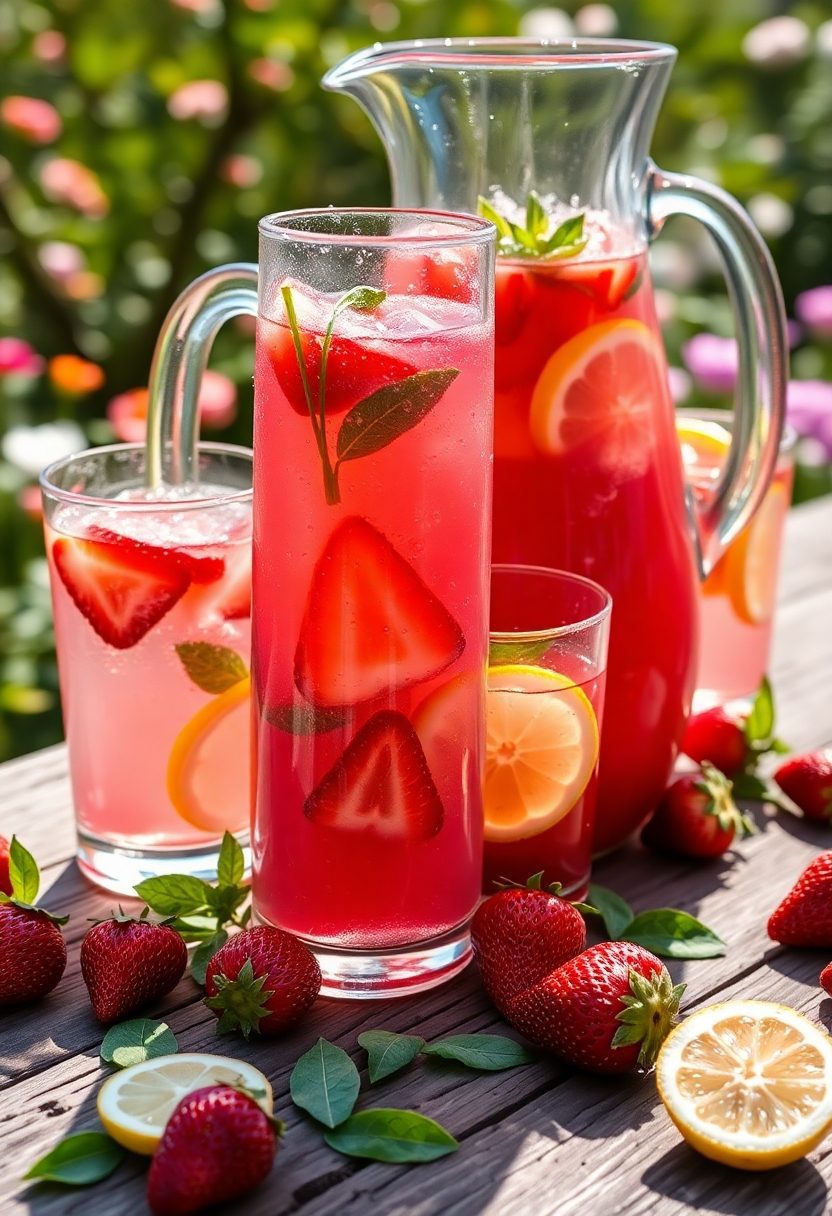 lemonade with strawberry basil