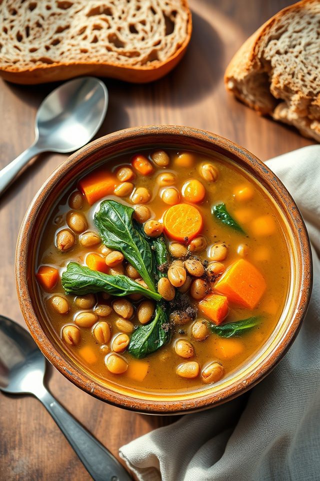 lentil kale carrot soup