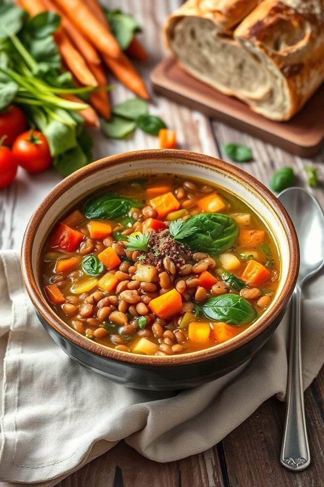 lentil soup with vegetables