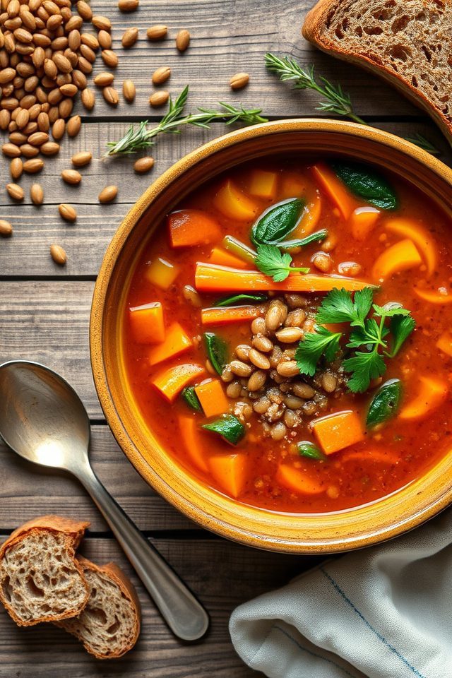 lentil soup with vegetables