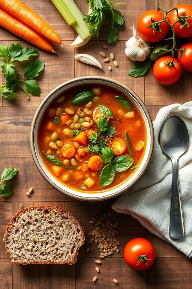 lentil vegetable hearty soup