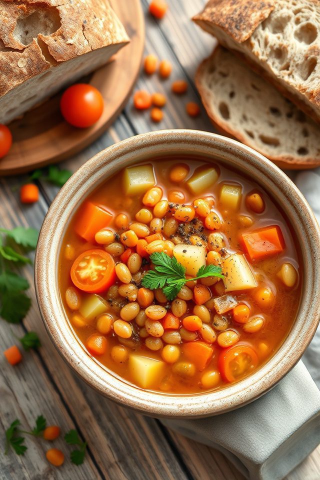 lentil vegetable hearty soup