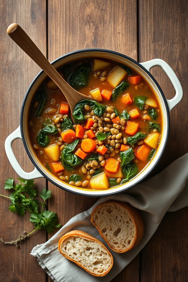 lentils vegetables stew recipe