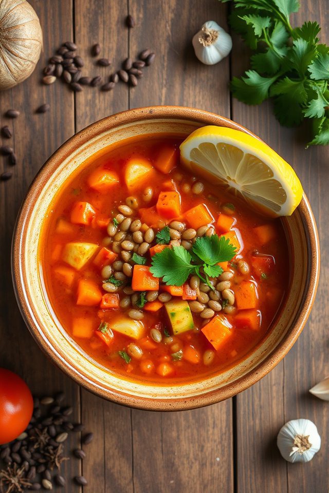 lentils with mixed vegetables