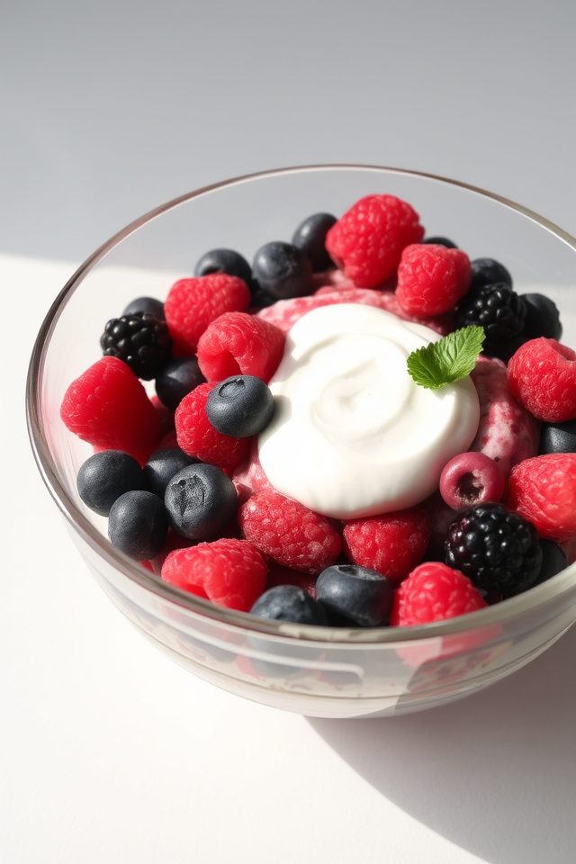 light and healthy dessert